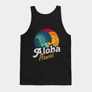 Aloah Hawaii Surfing Surf Sunset Wave Tank Top